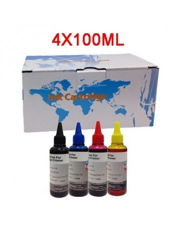 4X100ml Kit inchiostri universali 1xNero 1xCiano 1xMagenta 1xGiallo