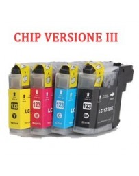 Cartuccia per Brother LC-123 ciano con CHIP VERSIONE III