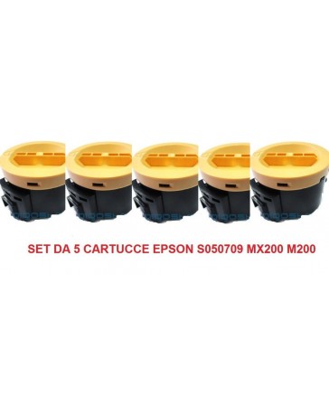 Kit 5 Toner per Epson AL-M200/ MX200 S050709 nero 2500pag.